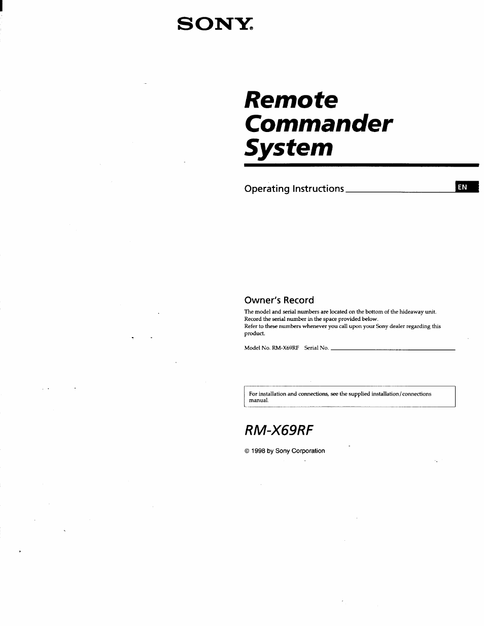 Sony CDX-T68PKG User Manual | 16 pages