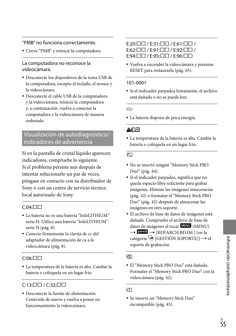 Sony HDR-CX520V User Manual | Page 123 / 135