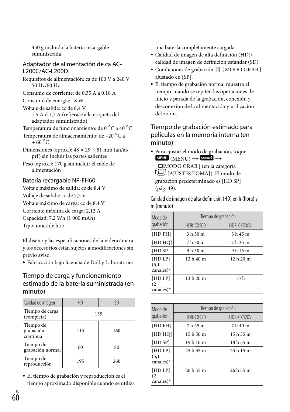 Sony HDR-CX520V User Manual | Page 128 / 135