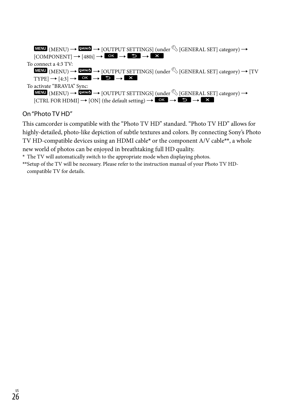 Sony HDR-CX520V User Manual | Page 26 / 135