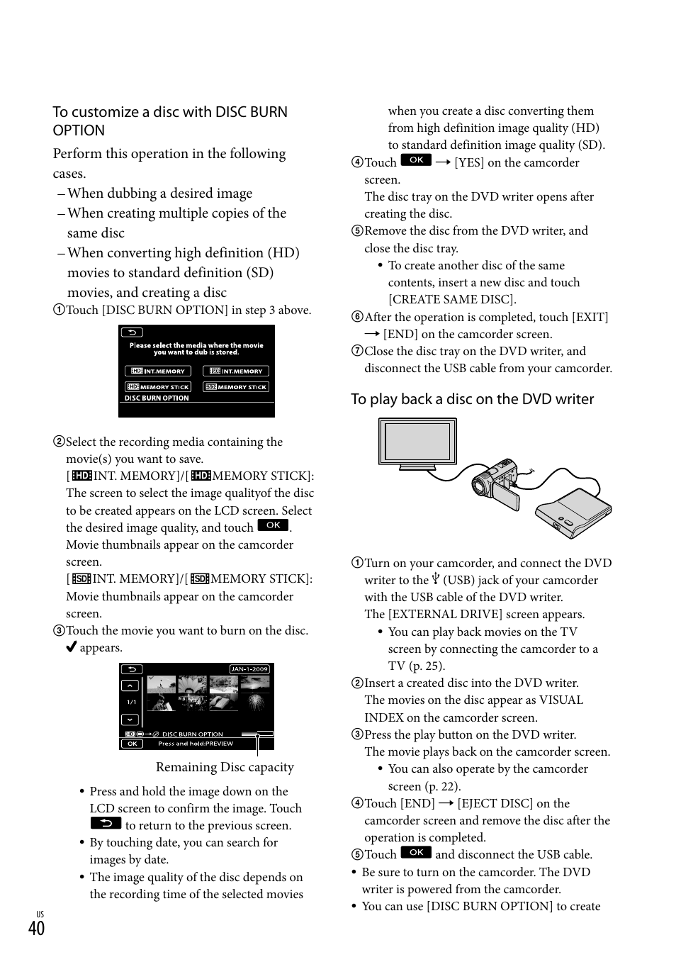Sony HDR-CX520V User Manual | Page 40 / 135