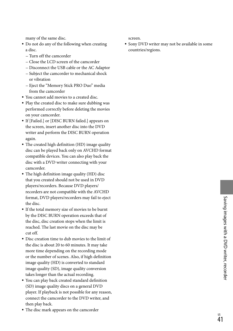 Sony HDR-CX520V User Manual | Page 41 / 135