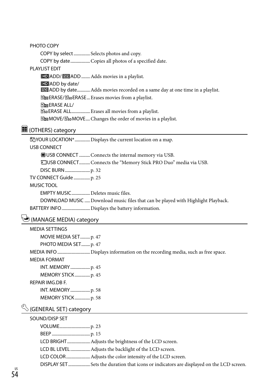 Sony HDR-CX520V User Manual | Page 54 / 135