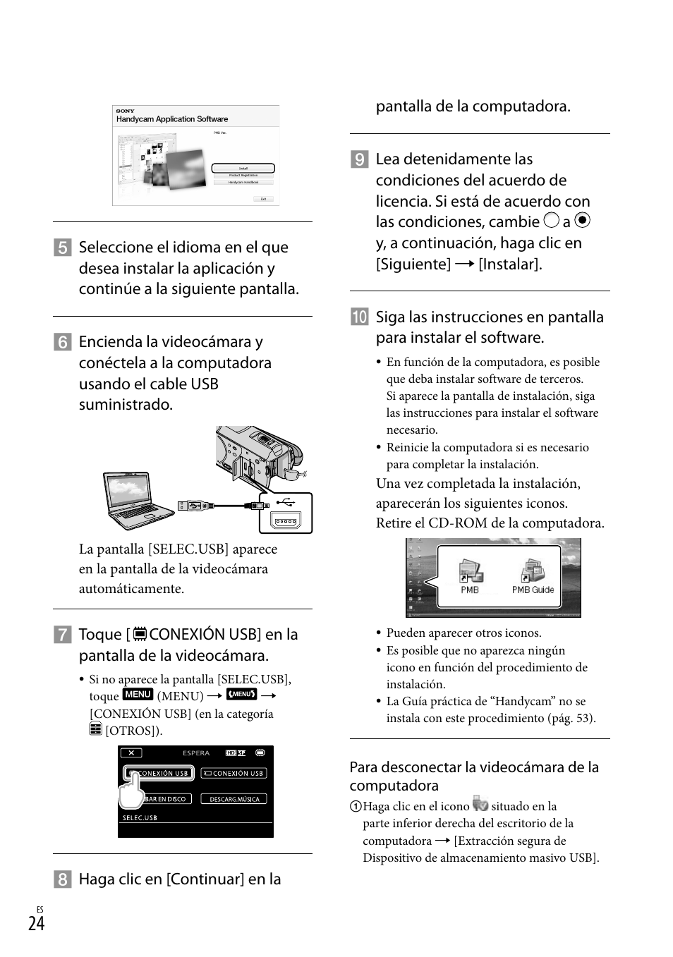 Haga clic en [continuar] en la | Sony HDR-CX520V User Manual | Page 92 / 135