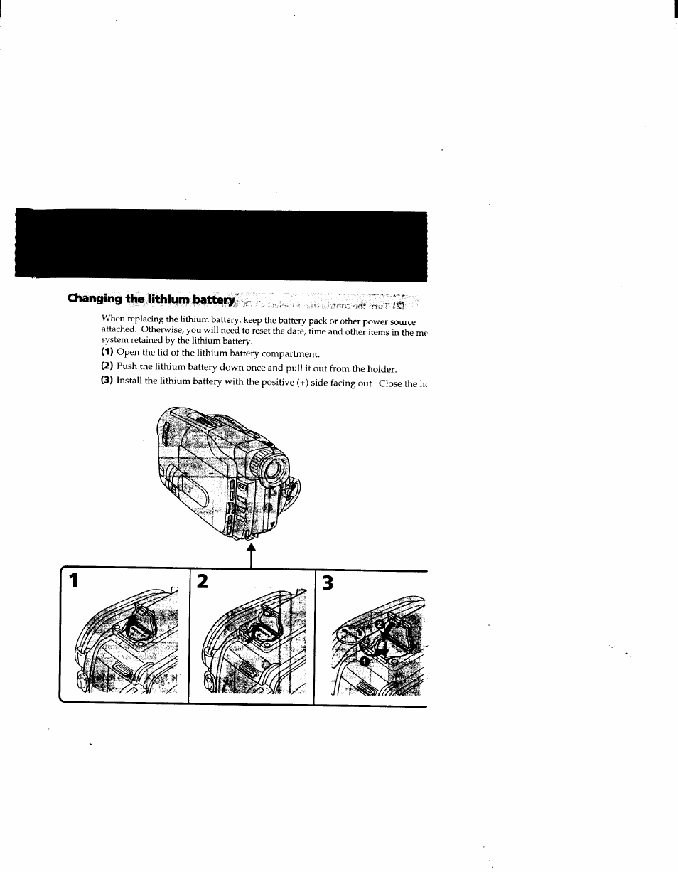 Changing tt|al№iuin|>atteryr | Sony CCD-TRV41 User Manual | Page 63 / 86