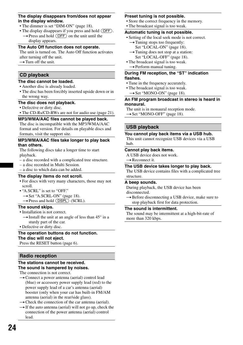 Sony WX-GT77UI User Manual | Page 24 / 52