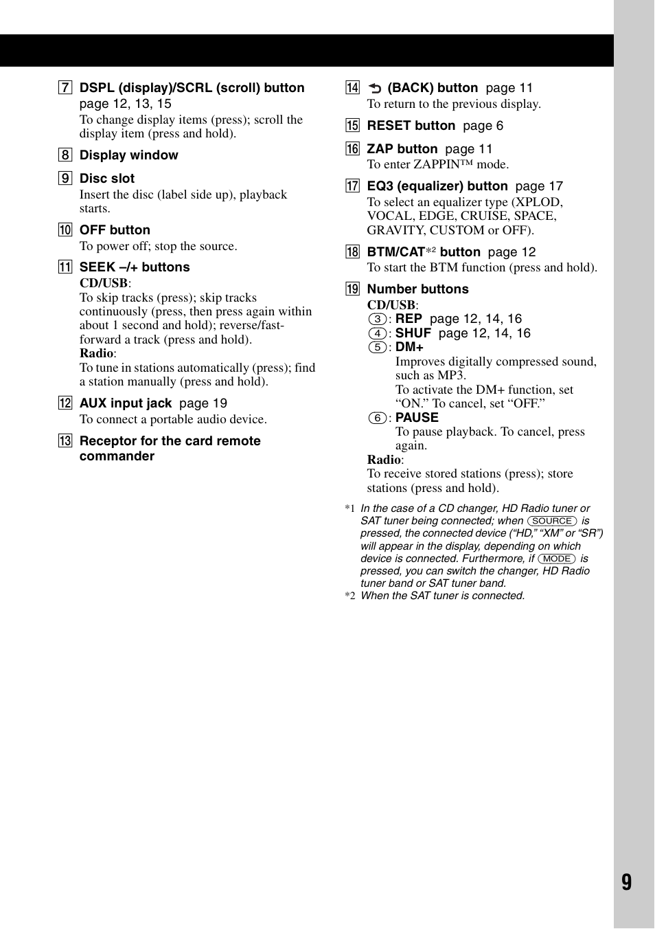 Sony WX-GT77UI User Manual | Page 9 / 52