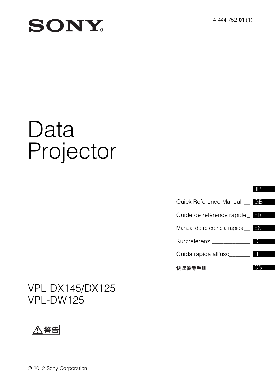 Sony VPL-DX145 User Manual | 132 pages