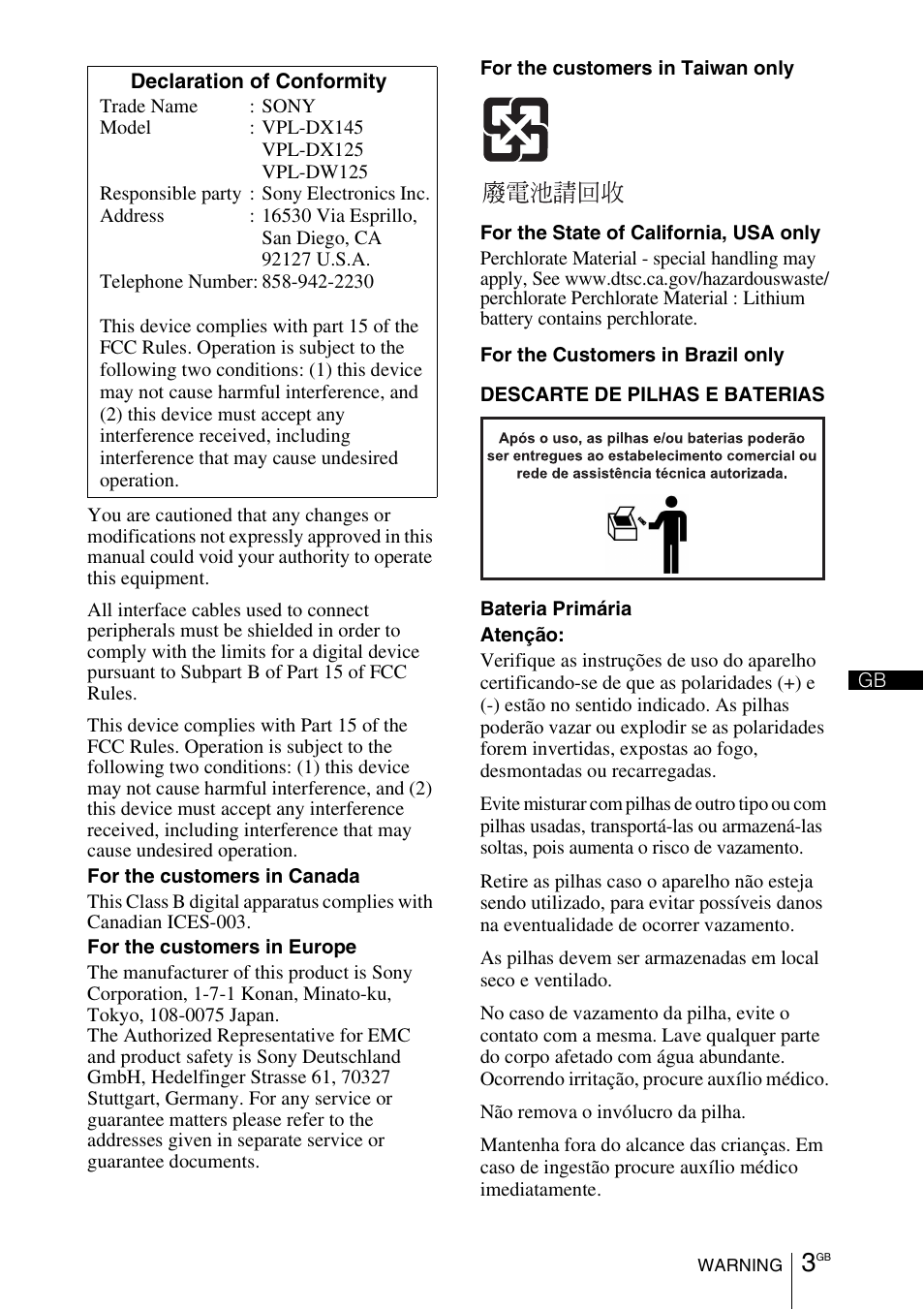 Sony VPL-DX145 User Manual | Page 25 / 132