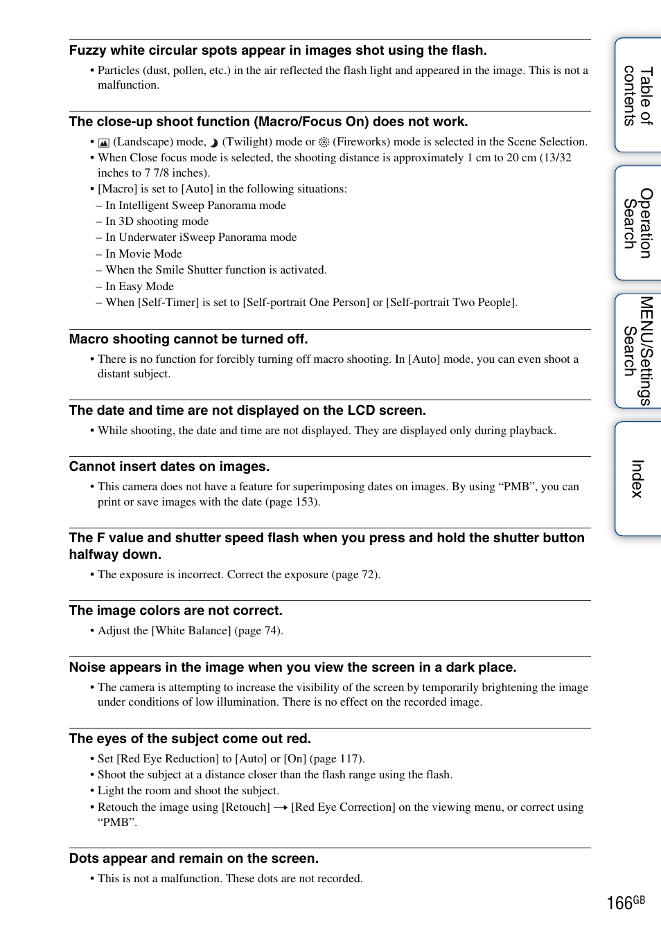 Sony DSC-TX9 User Manual | Page 166 / 190