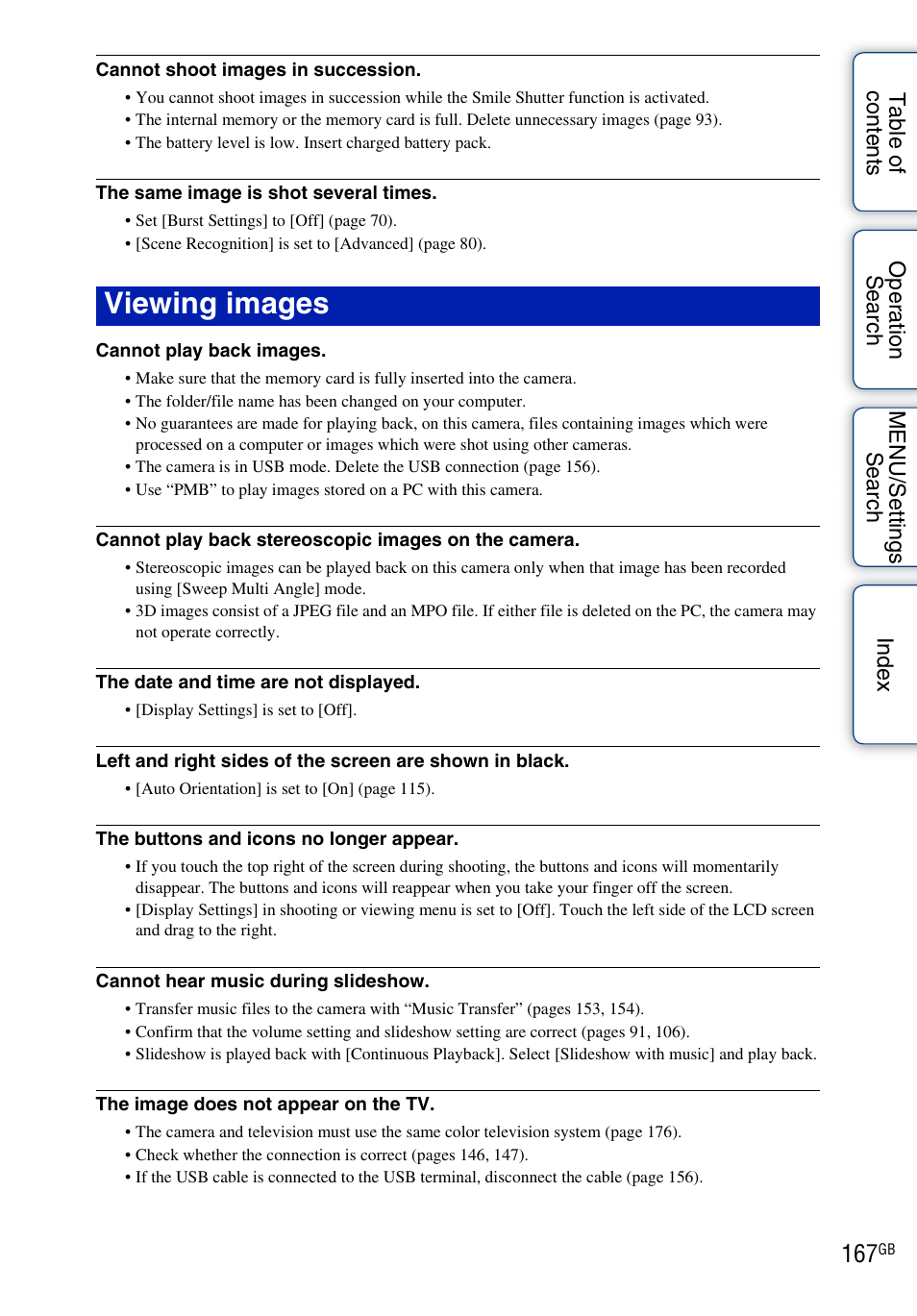 Viewing images | Sony DSC-TX9 User Manual | Page 167 / 190