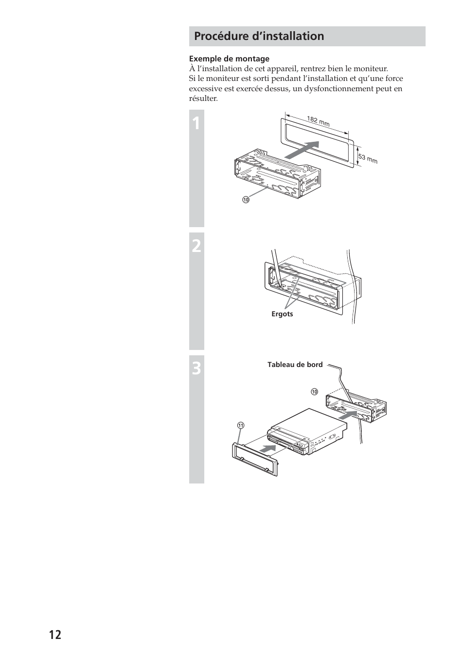 Procédure d’installation | Sony XAV-C1 User Manual | Page 26 / 44