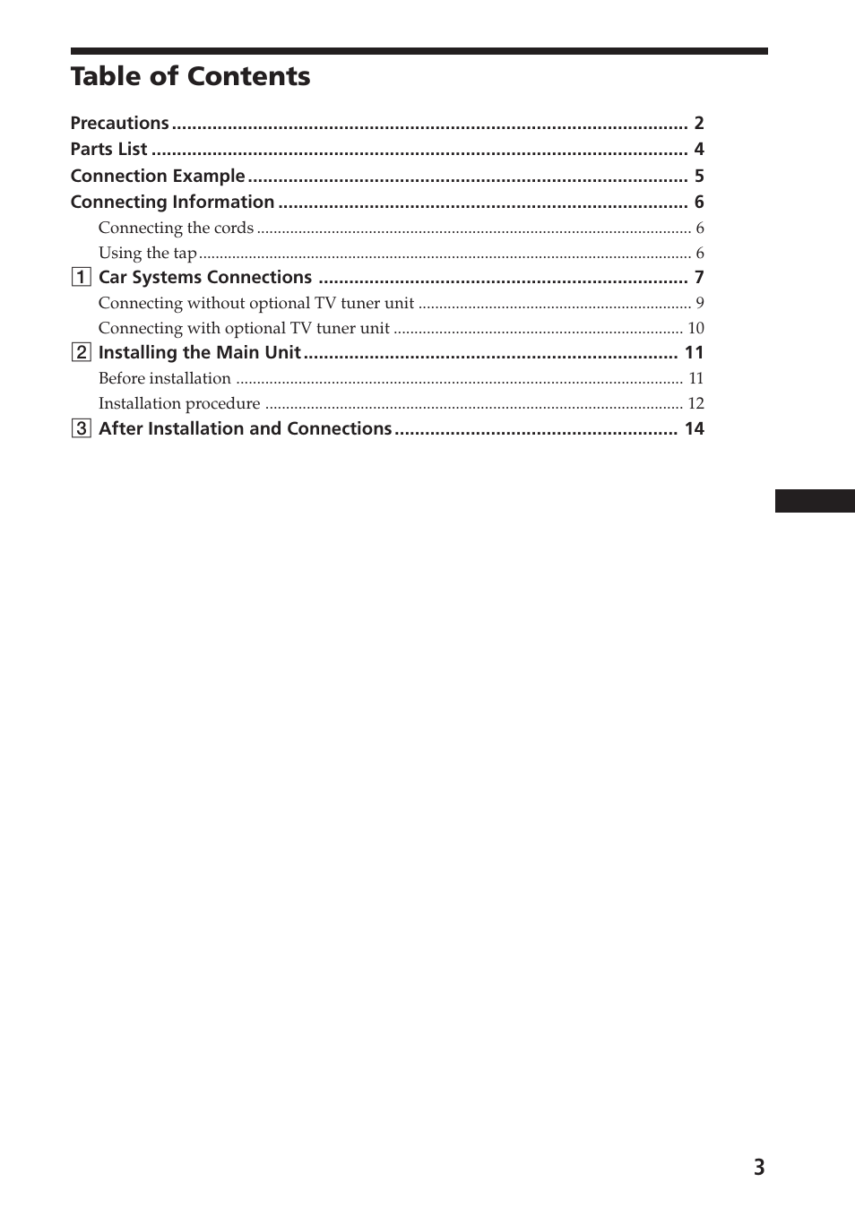 Sony XAV-C1 User Manual | Page 3 / 44