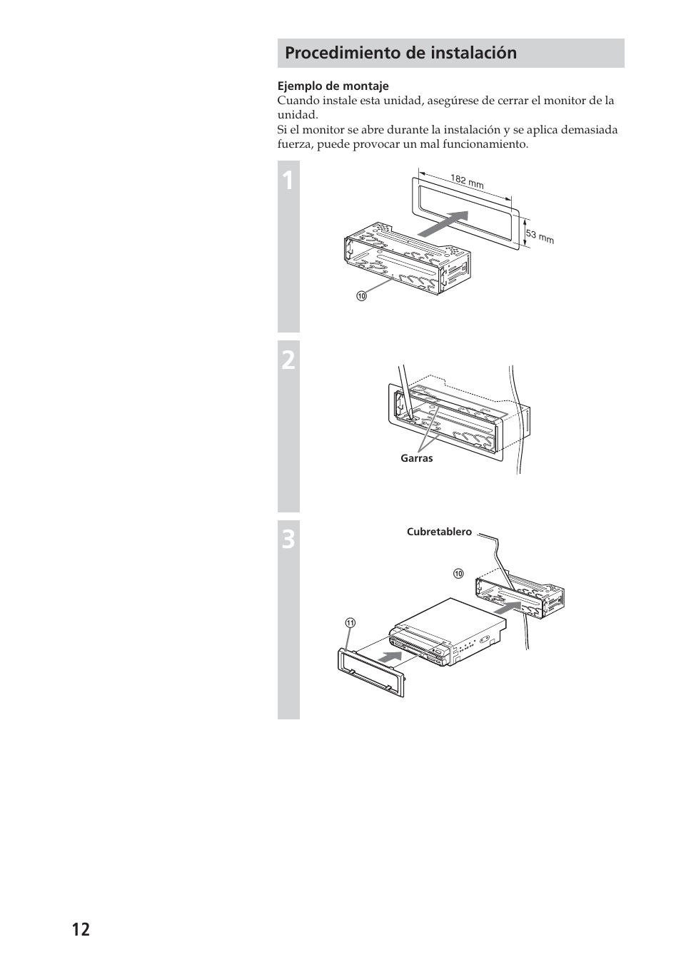 Procedimiento de instalación | Sony XAV-C1 User Manual | Page 40 / 44