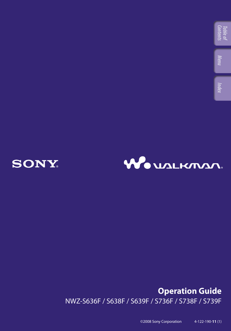 Sony NWZ-S638FREDWM User Manual | 166 pages