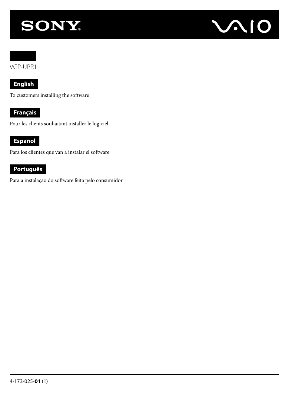 Sony VGP-UPR1 User Manual | 57 pages