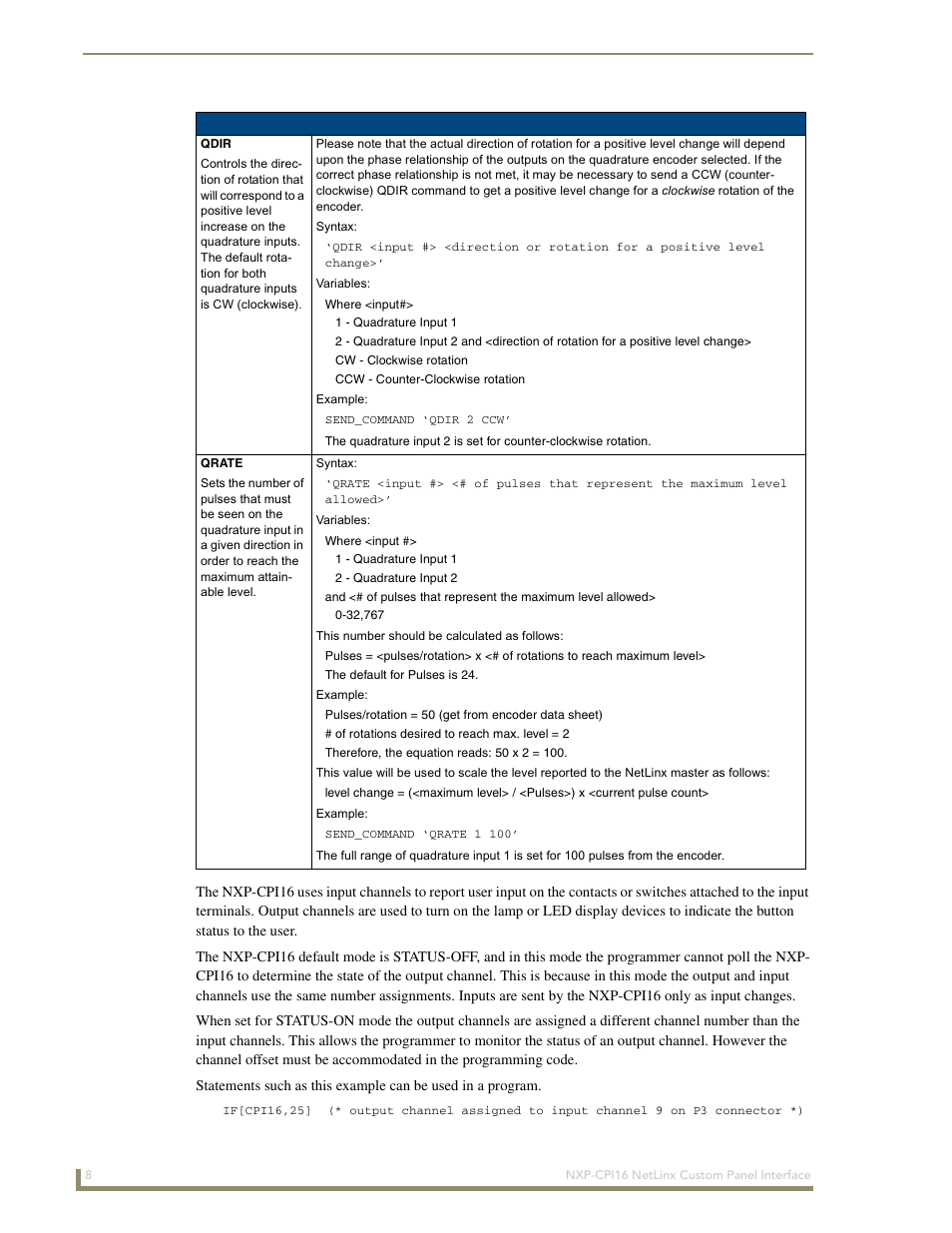 AMX NetLinx Custom Panel Interface NXP-CPI16 User Manual | Page 12 / 18