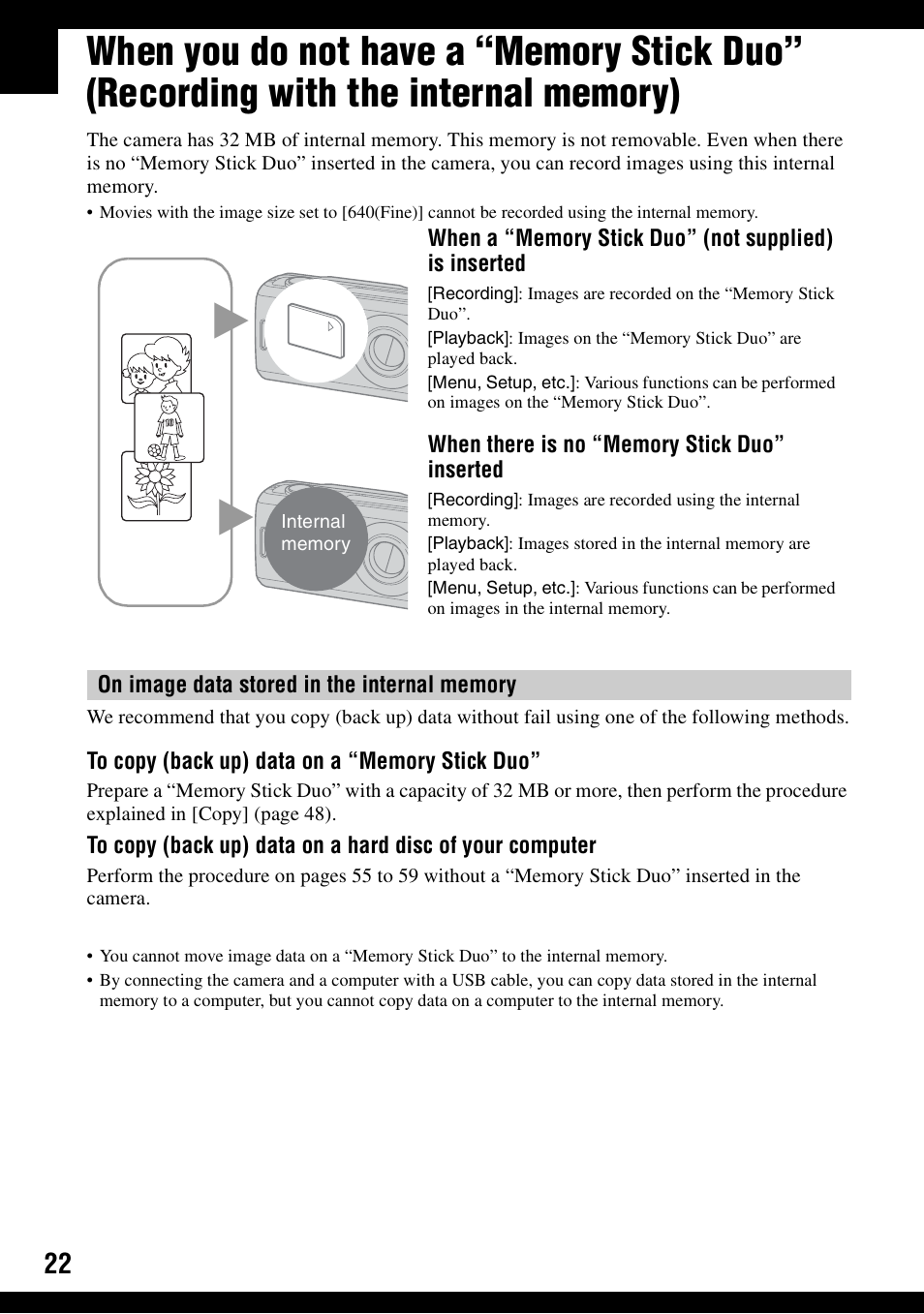 22 a | Sony DSC-S600 User Manual | Page 22 / 99