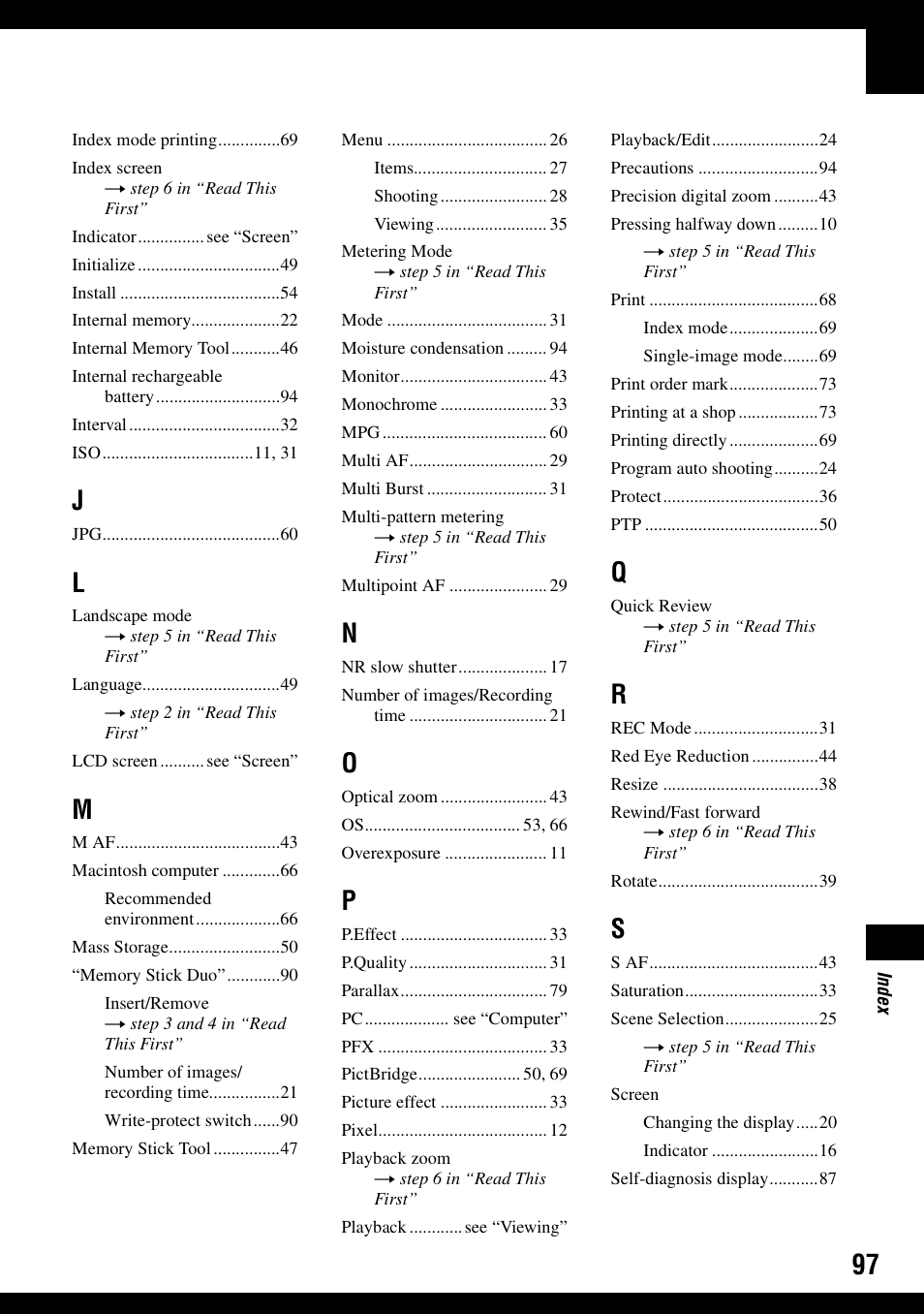Sony DSC-S600 User Manual | Page 97 / 99