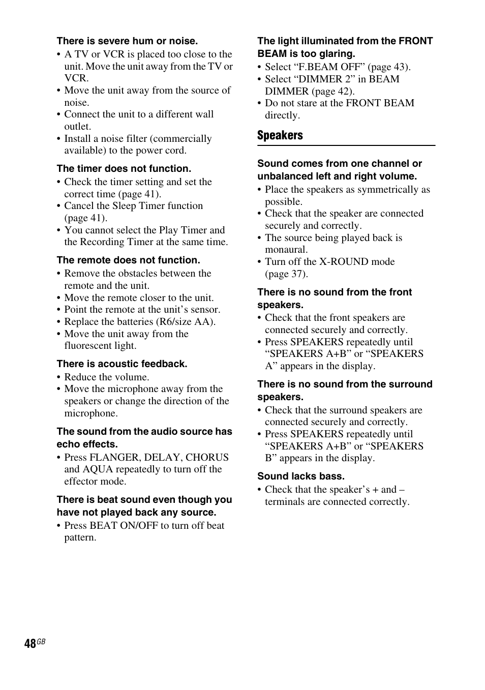 Sony FST-ZUX9 User Manual | Page 48 / 60