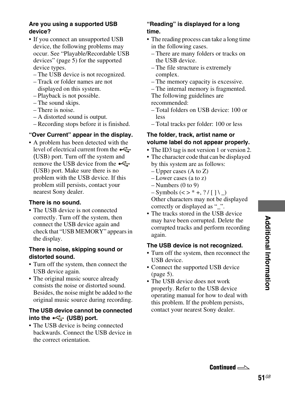 Sony FST-ZUX9 User Manual | Page 51 / 60