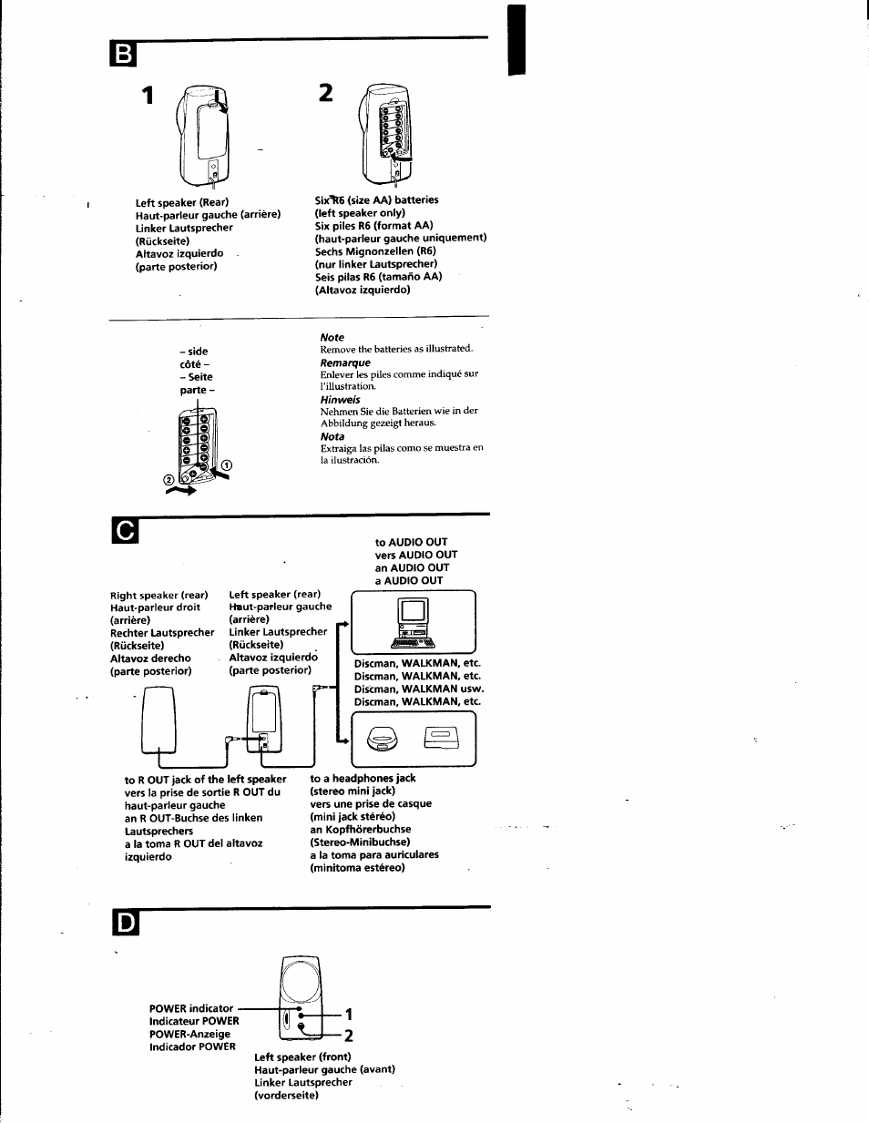 Íl nz zz | Sony SRS-A15 User Manual | Page 3 / 17