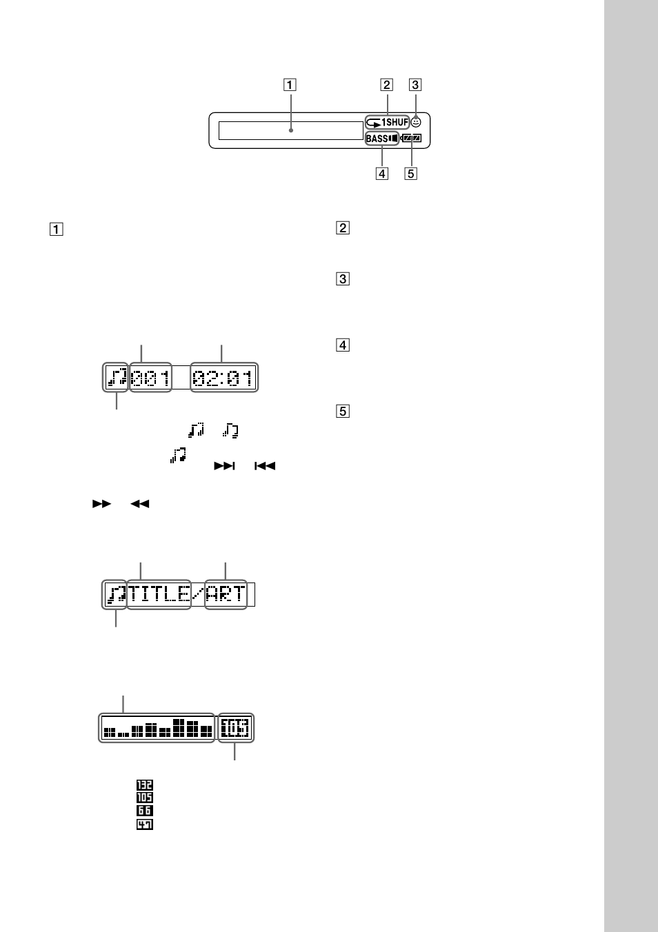 On the display, 17 on the display | Sony NW-E3 User Manual | Page 17 / 36