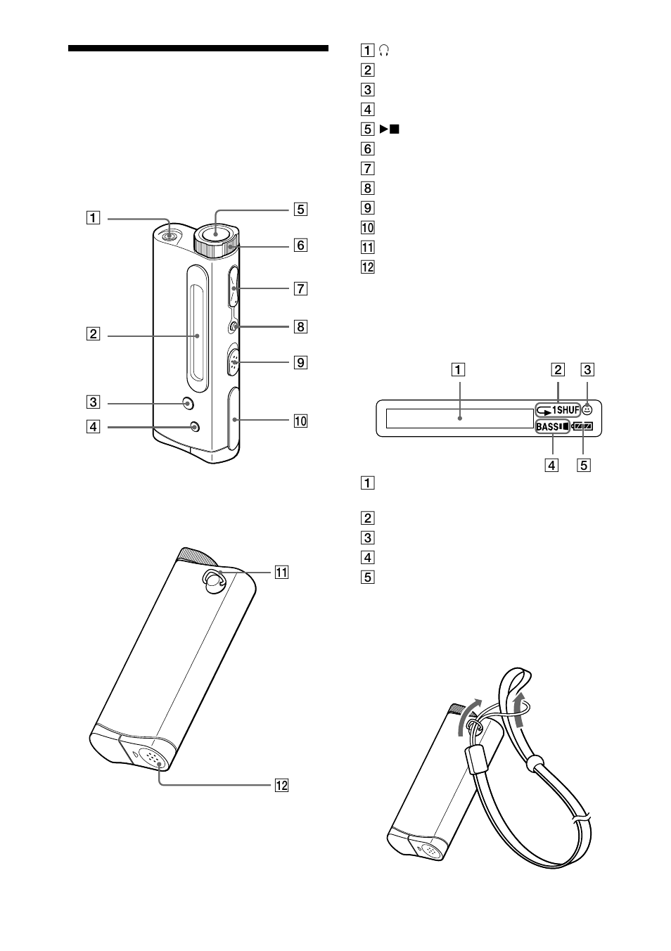 Looking at the controls, Network walkman, Display | Sony NW-E3 User Manual | Page 34 / 36
