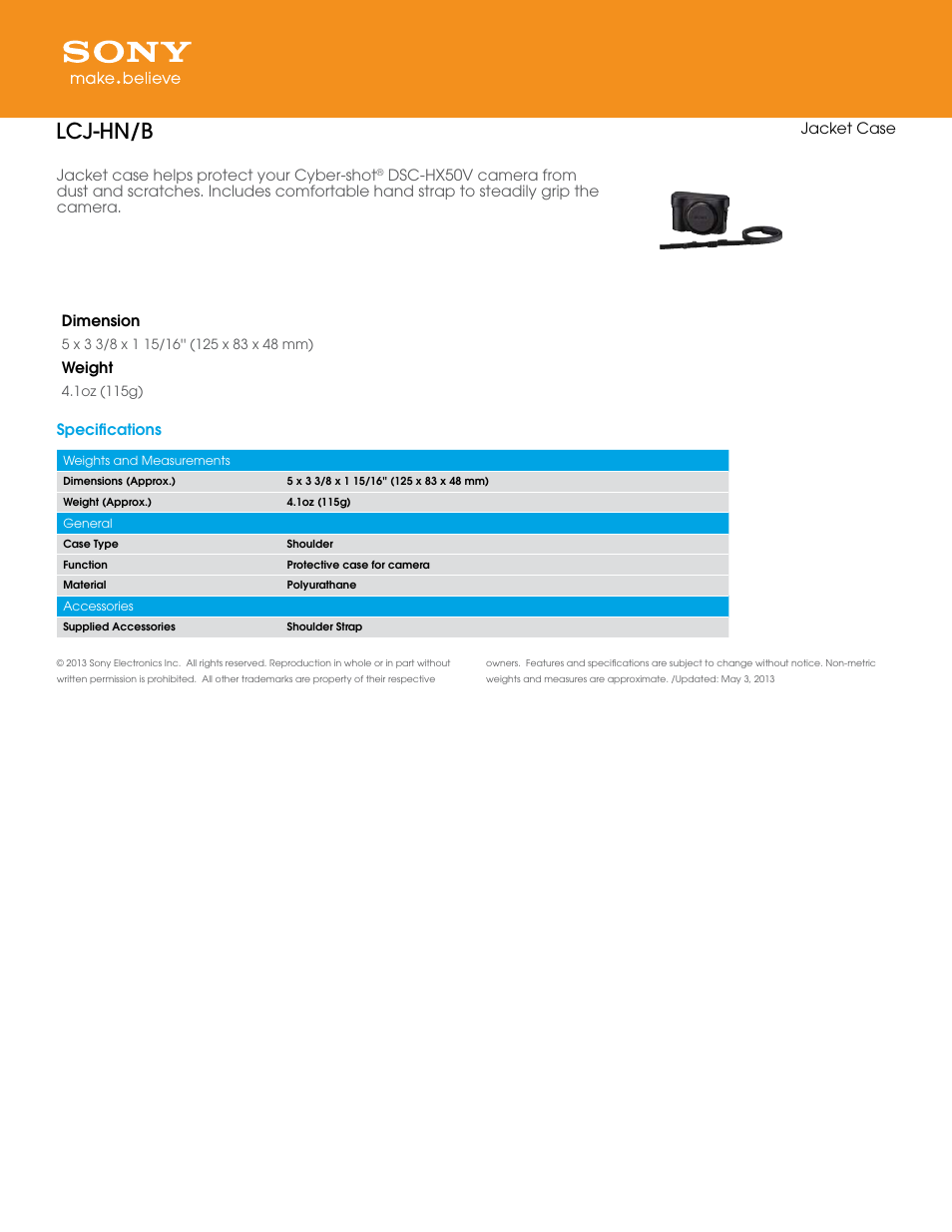 Sony LCJ-HN User Manual | 1 page