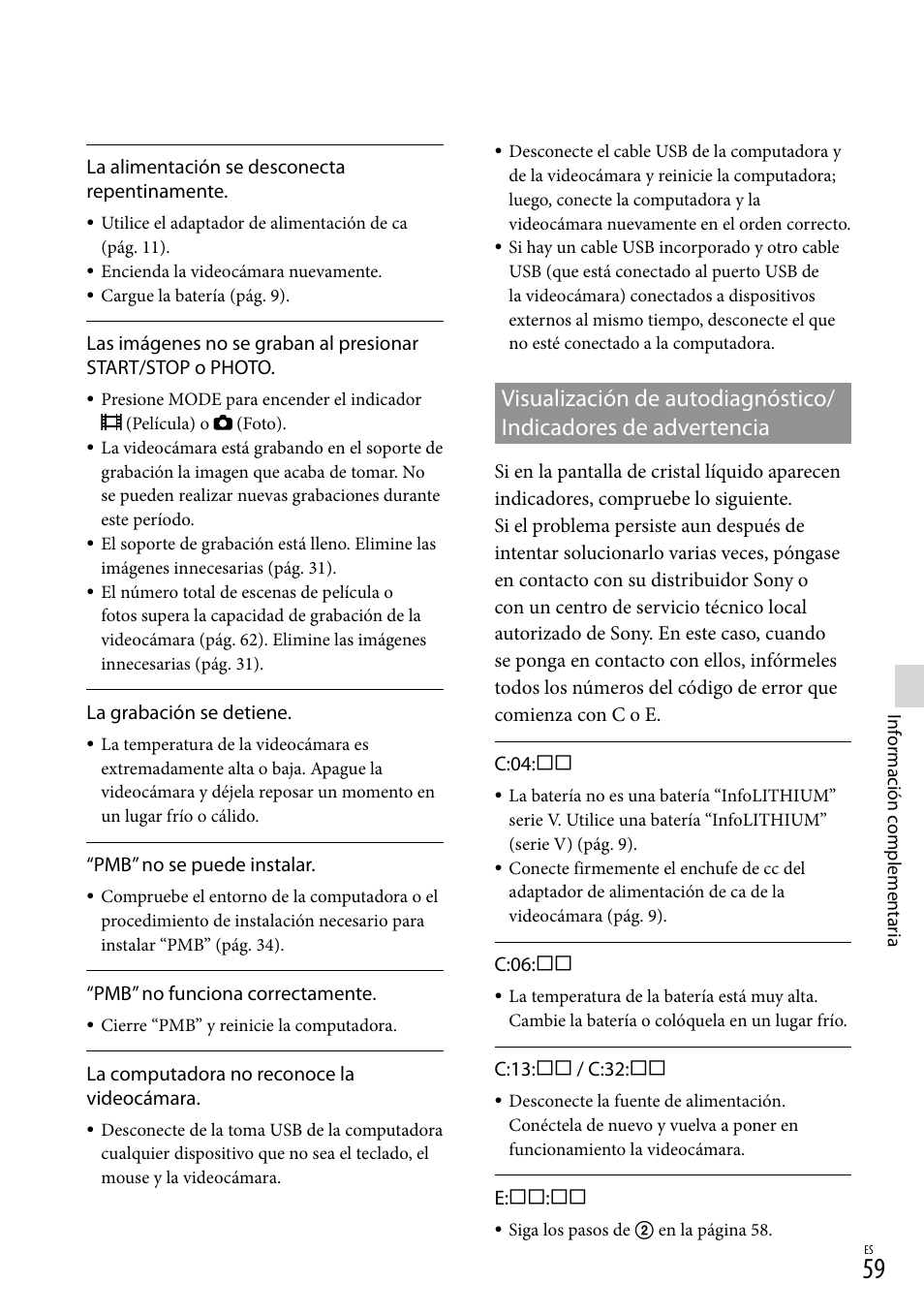Sony HDR-CX360V User Manual | Page 135 / 151