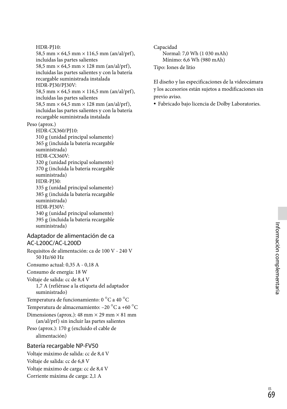 Sony HDR-CX360V User Manual | Page 145 / 151
