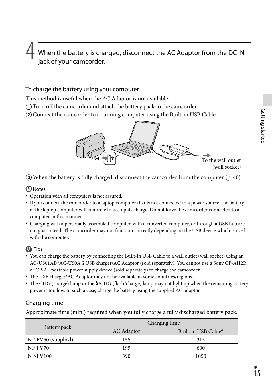 15) i | Sony HDR-CX360V User Manual | Page 15 / 151