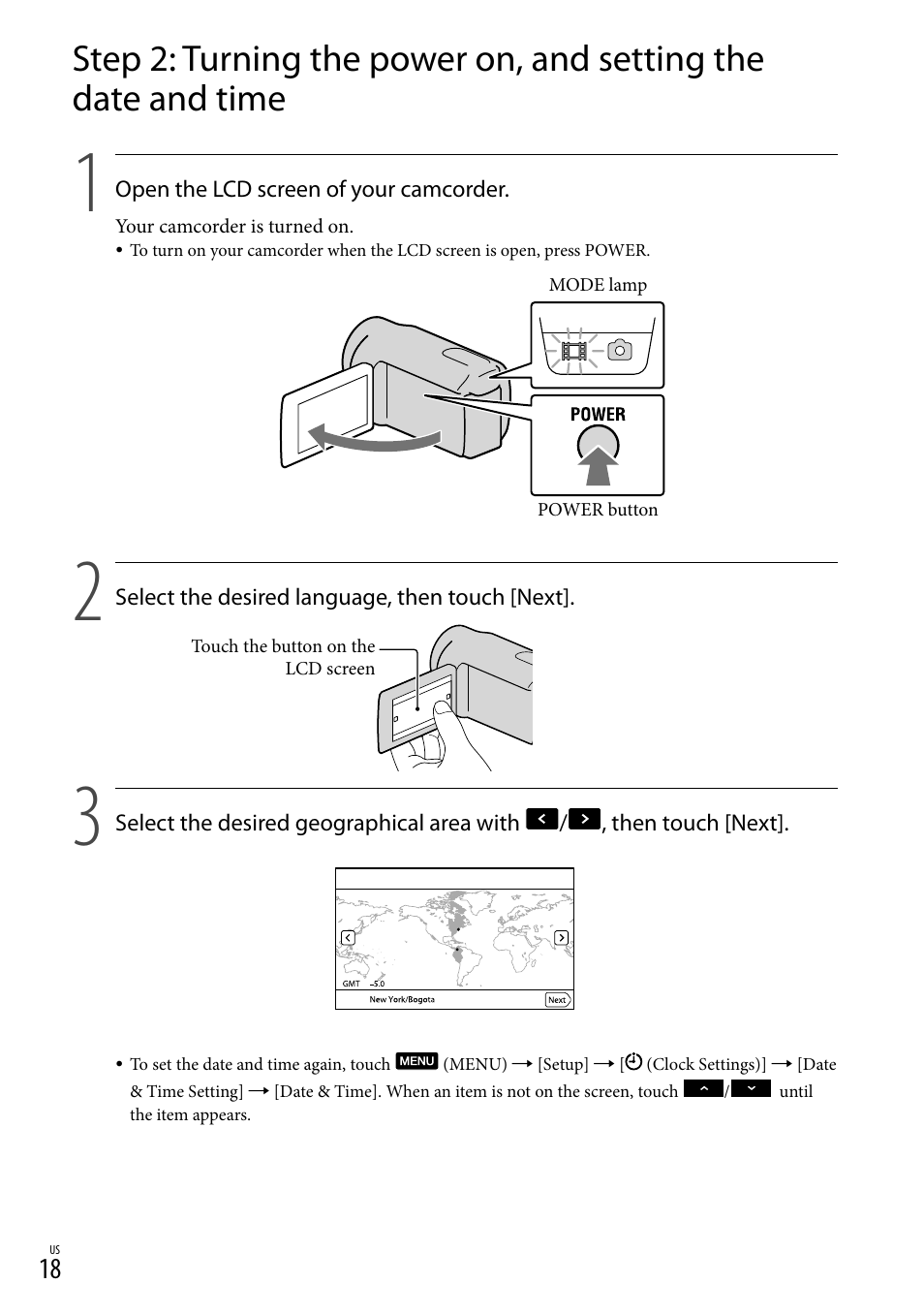 Sony HDR-CX360V User Manual | Page 18 / 151