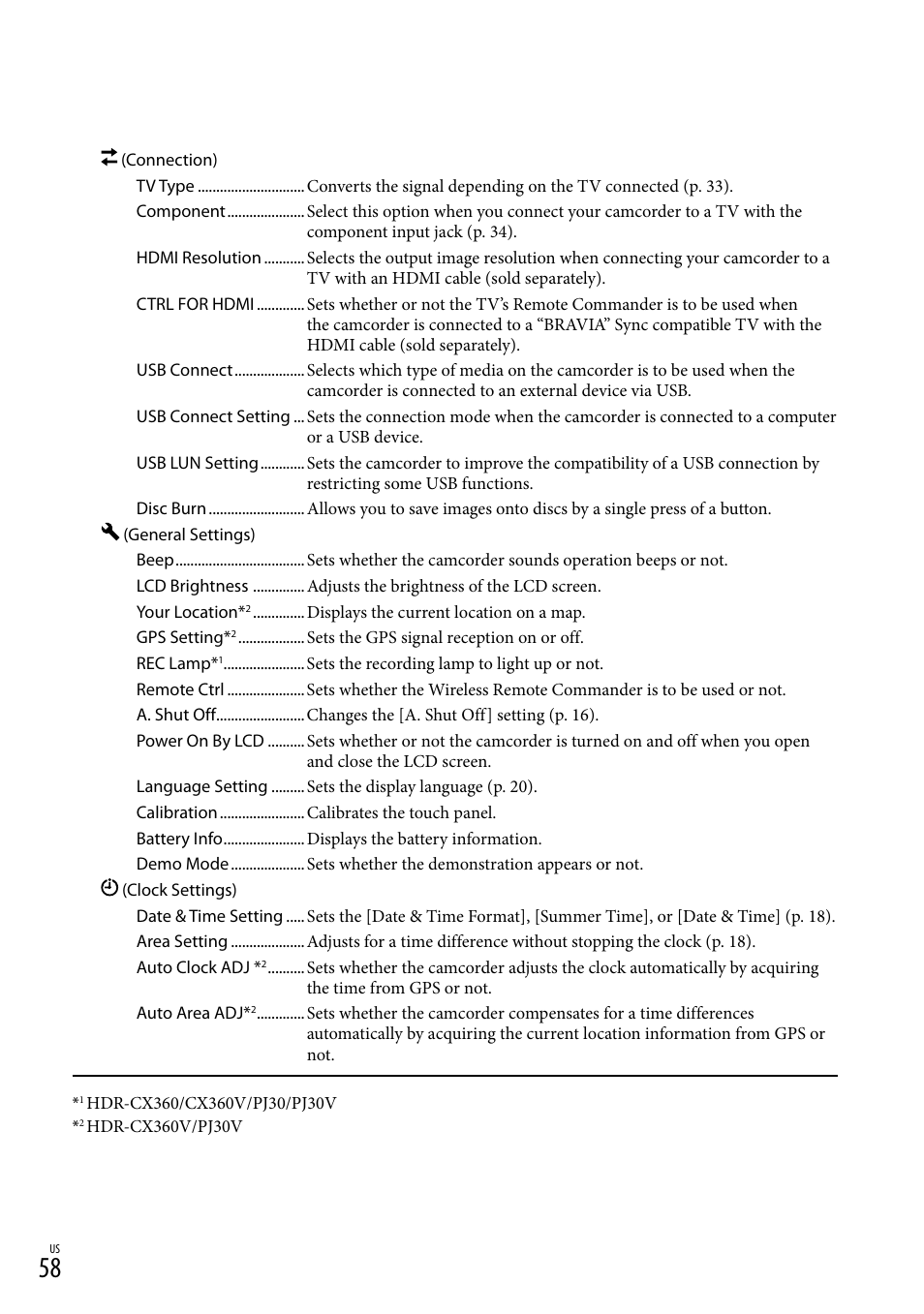 Sony HDR-CX360V User Manual | Page 58 / 151