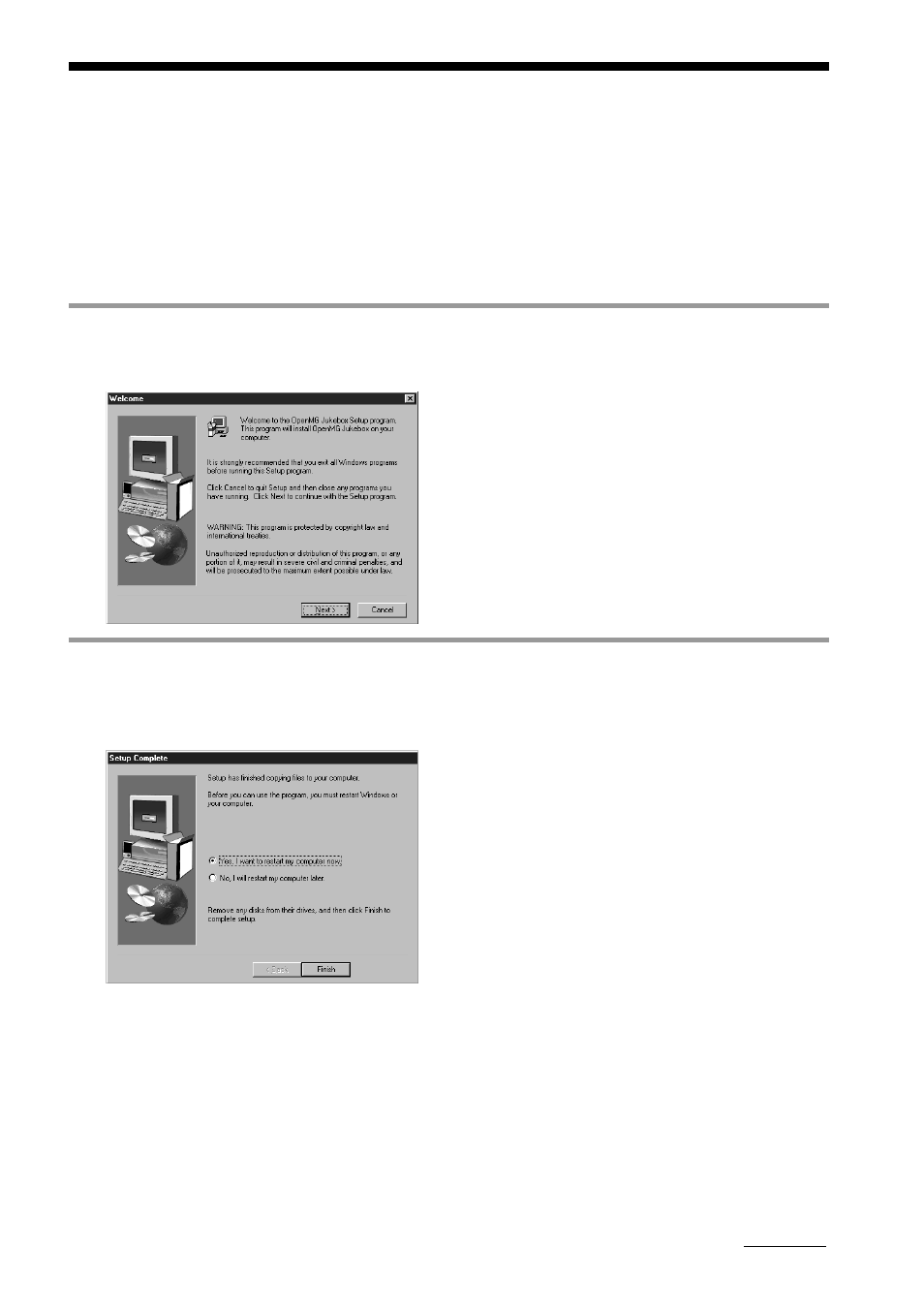 Step 3: installing the openmg jukebox software | Sony NW-MS7 User Manual | Page 11 / 44