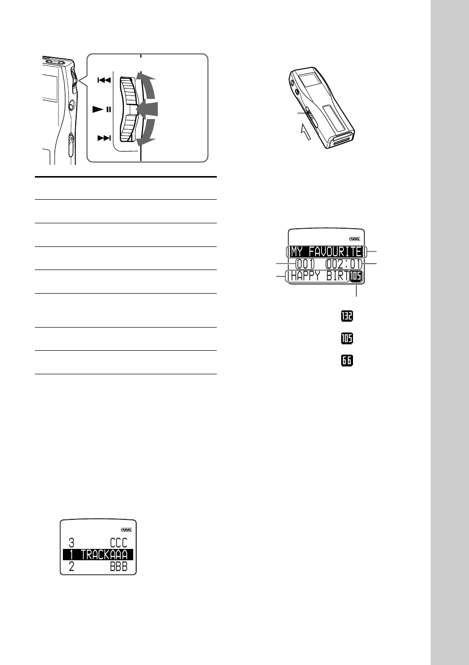 On other operations, On the display, 17 on other operations | 23 bb b cc c 1 trackaa a | Sony NW-MS7 User Manual | Page 17 / 44
