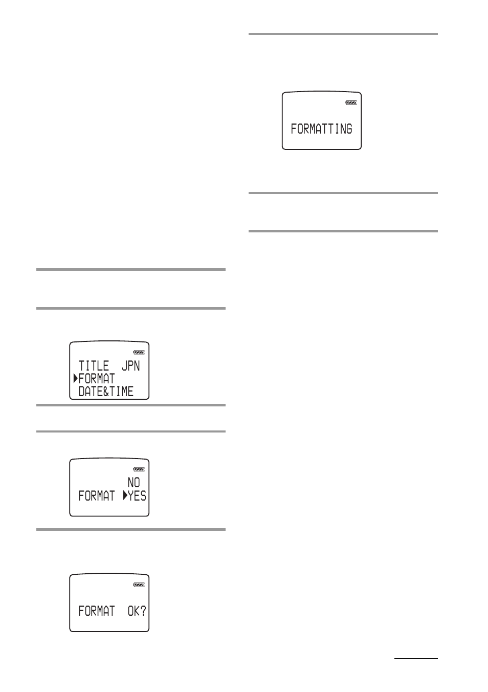 To format the “memory stick” (format) | Sony NW-MS7 User Manual | Page 23 / 44