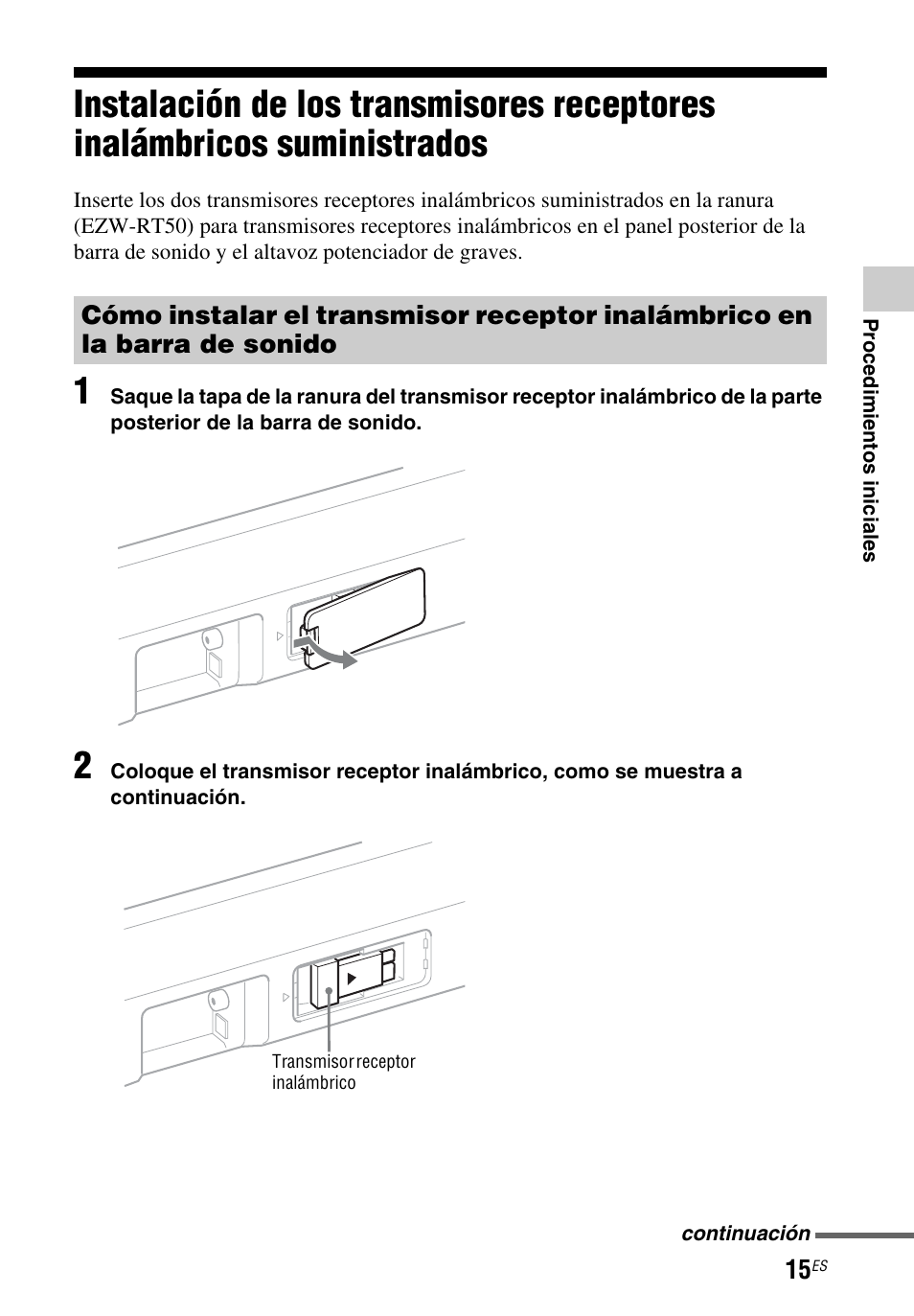 Instalación de los transmisores, Receptores inalámbricos suministrados | Sony HT-CT260 User Manual | Page 101 / 130