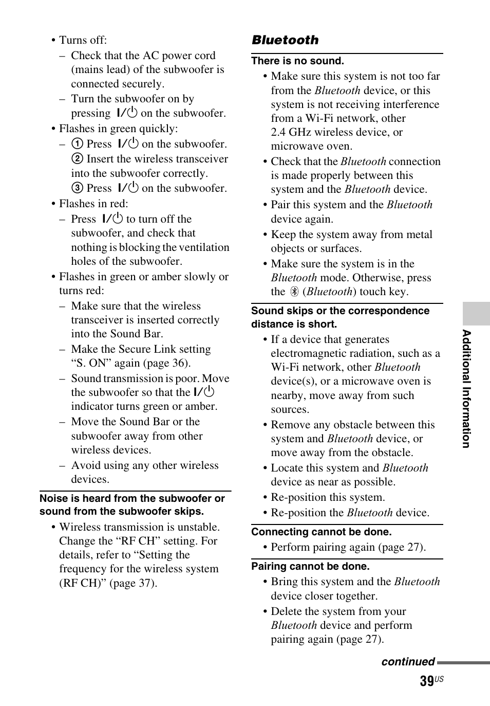 Sony HT-CT260 User Manual | Page 39 / 130