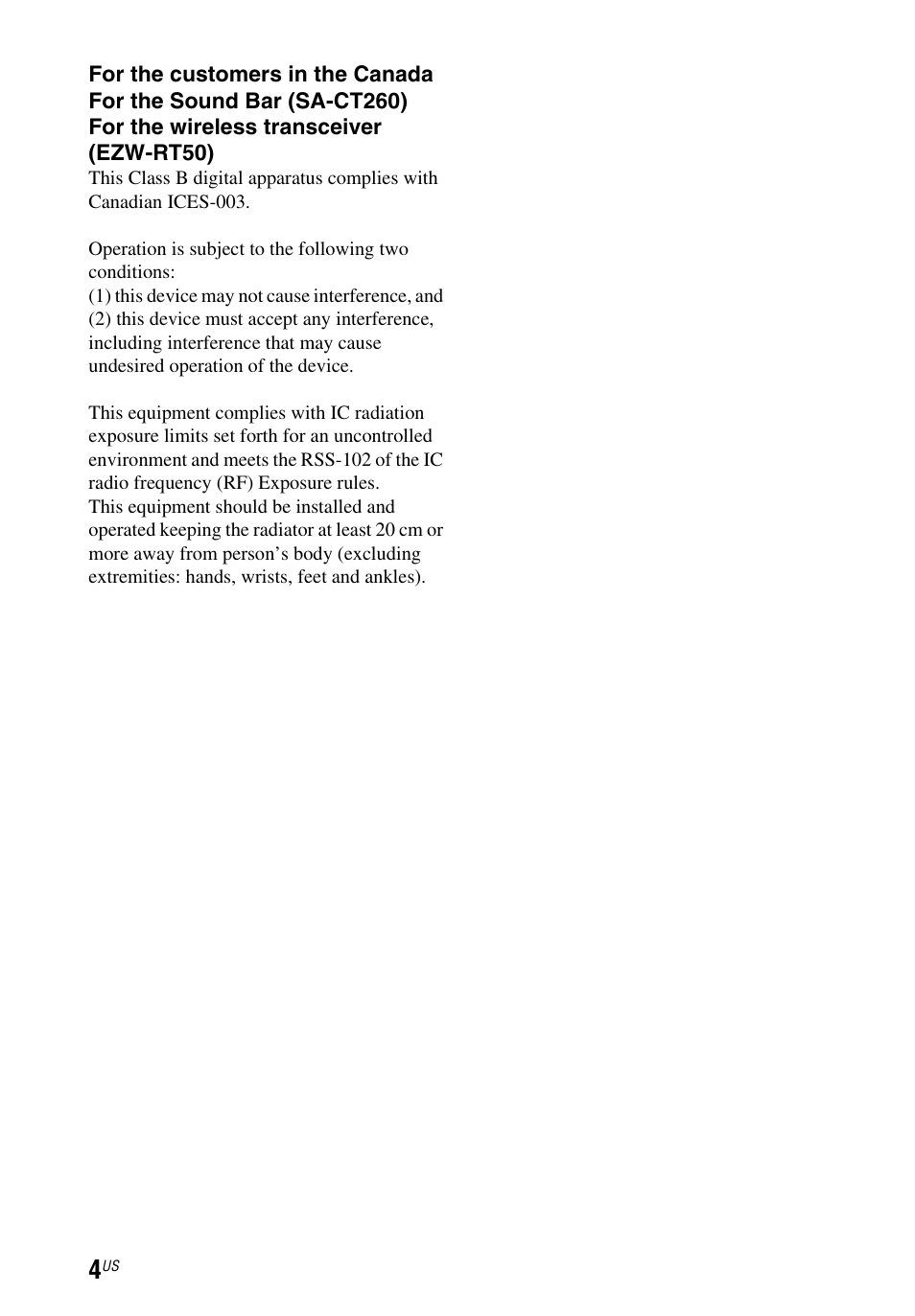 Sony HT-CT260 User Manual | Page 4 / 130