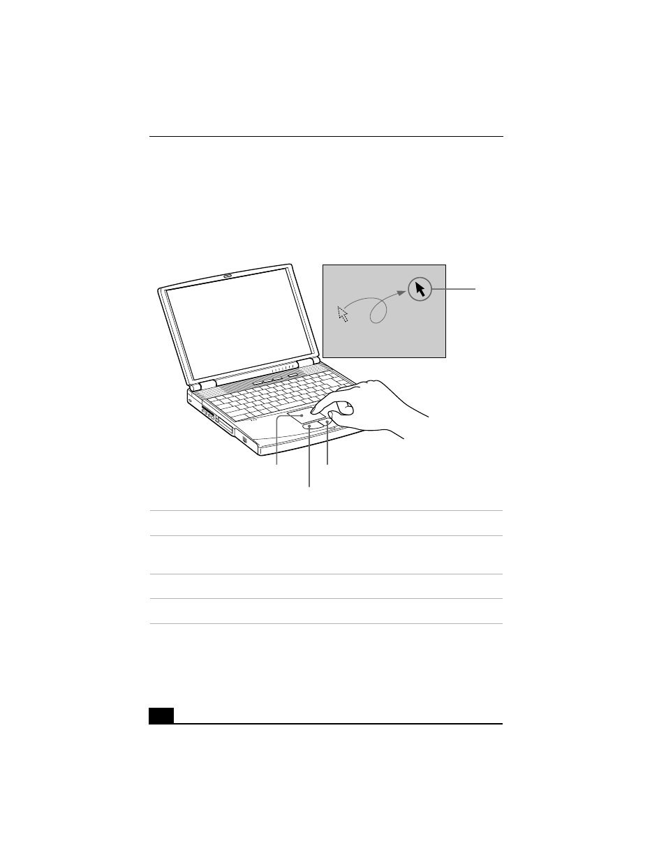 Using the touchpad | Sony PCG-FX340K User Manual | Page 18 / 166