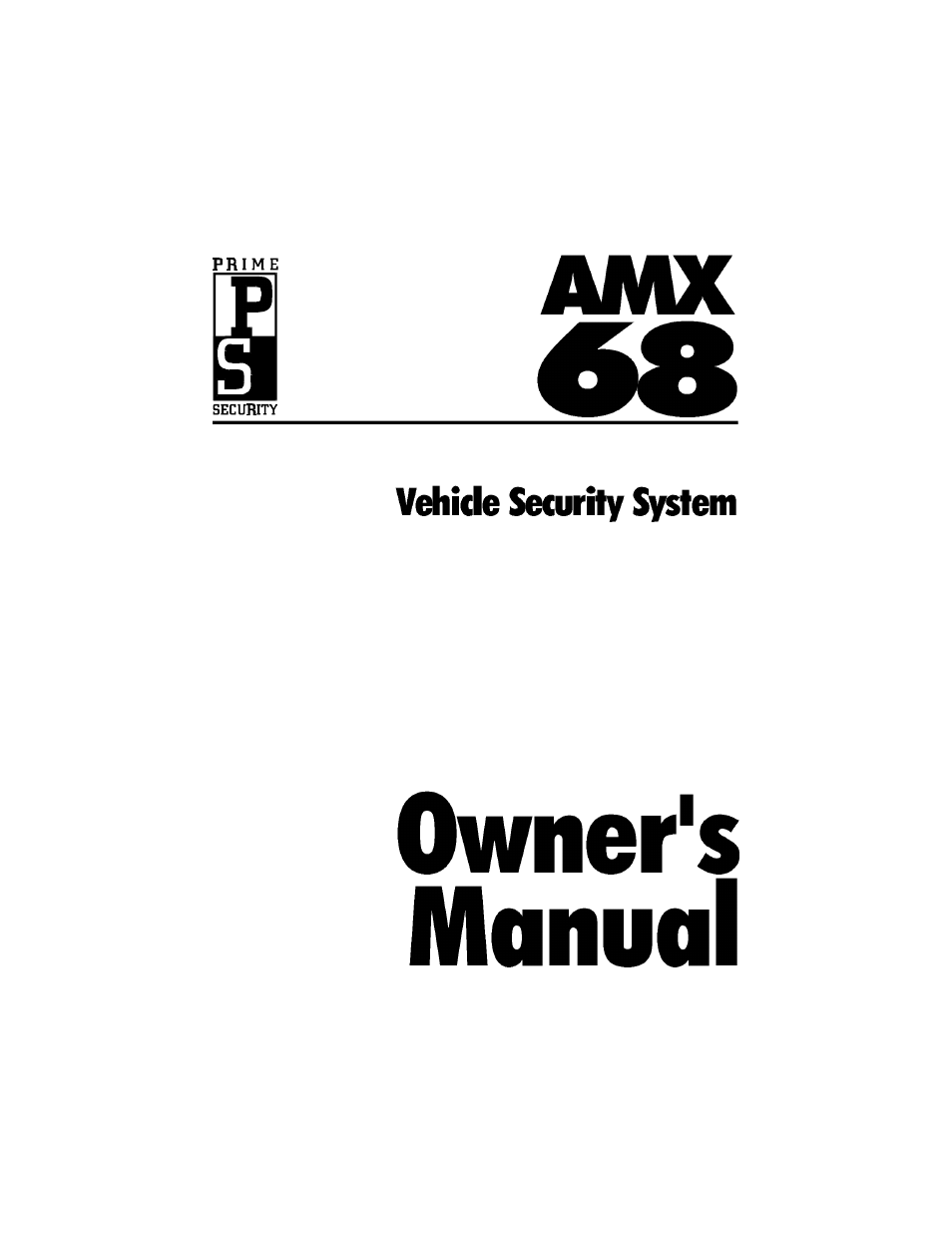 AMX 68 User Manual | 12 pages