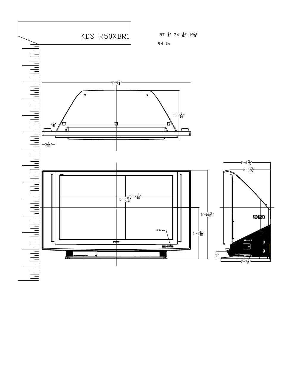 Sony KDS-R50XBR1 User Manual | 1 page