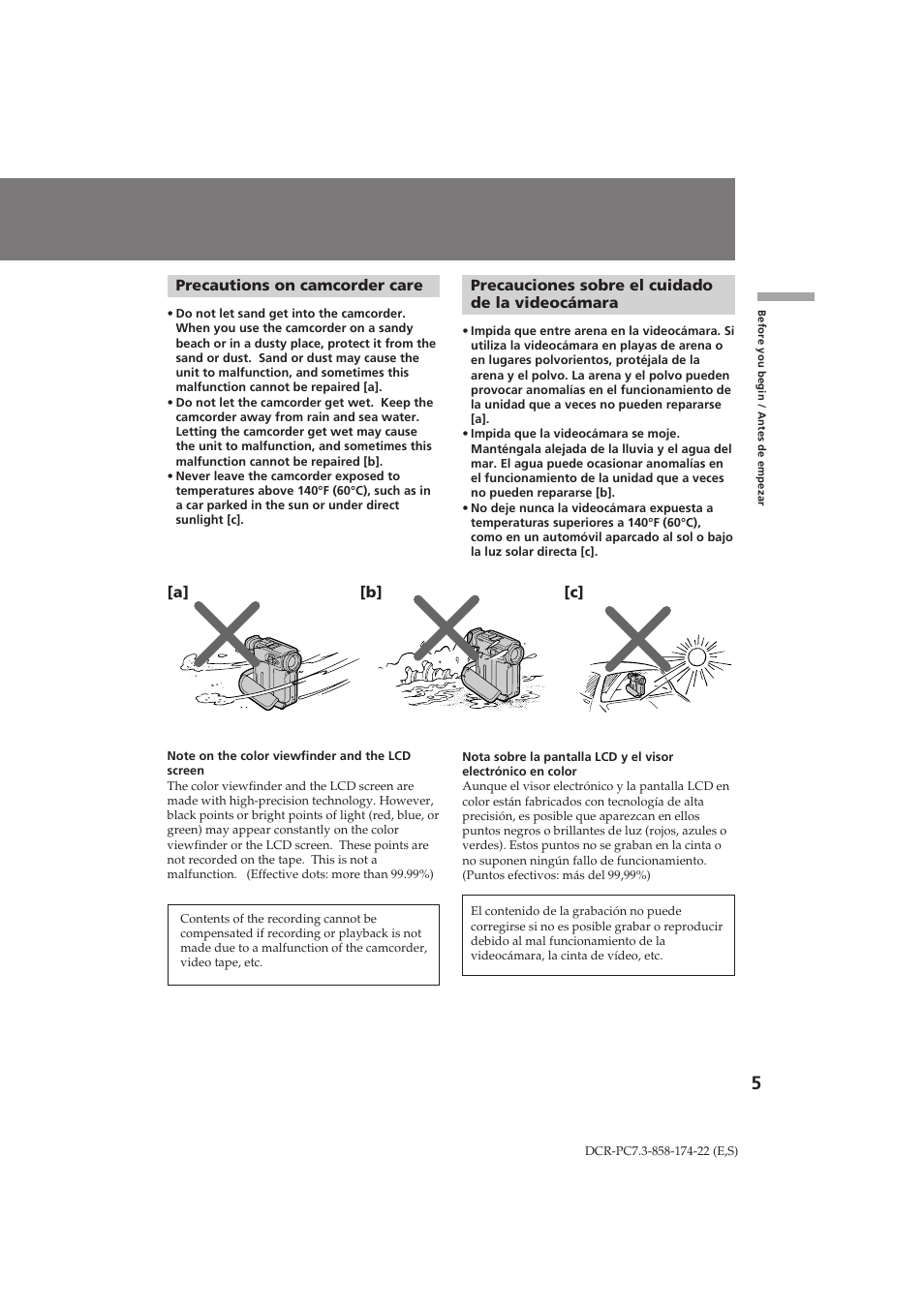 Sony DCR-PC7 User Manual | Page 5 / 92