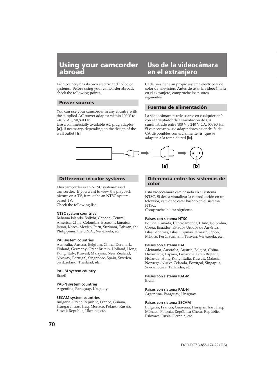 Ac-v100 | Sony DCR-PC7 User Manual | Page 70 / 92