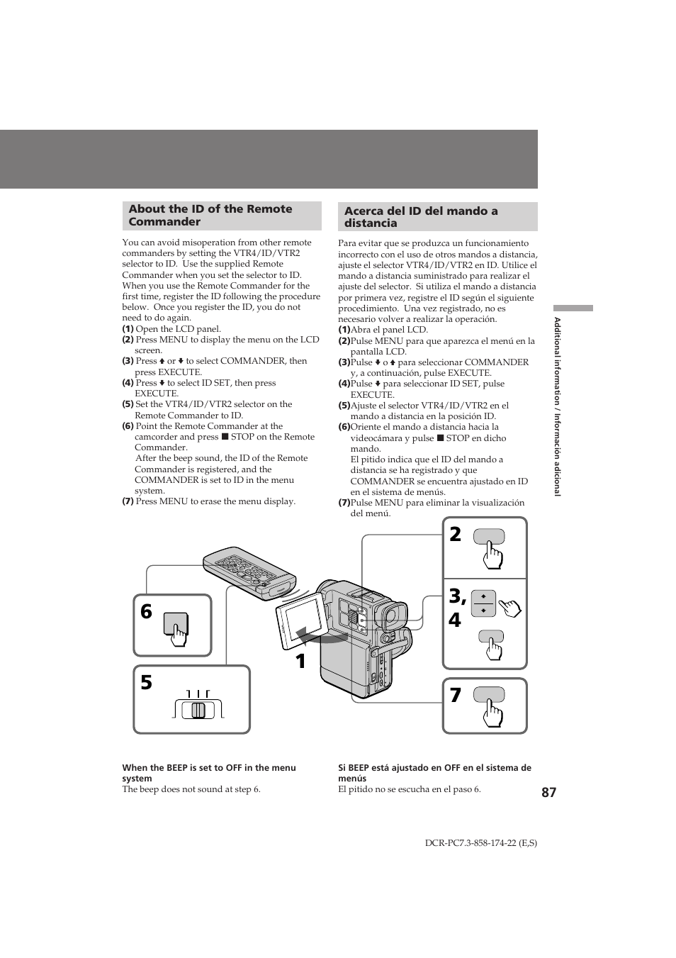 Sony DCR-PC7 User Manual | Page 87 / 92