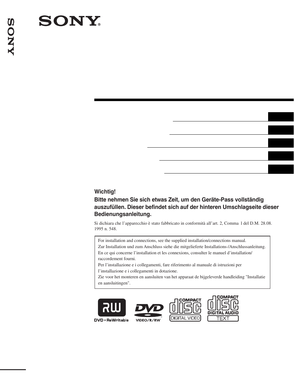 Sony MEX-R5 User Manual | 288 pages