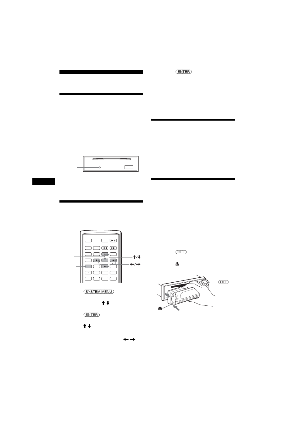 Operazioni preliminari, Azzeramento dell’apparecchio, Impostazione dell’orologio | Modo demo, Rimozione del pannello anteriore | Sony MEX-R5 User Manual | Page 178 / 288