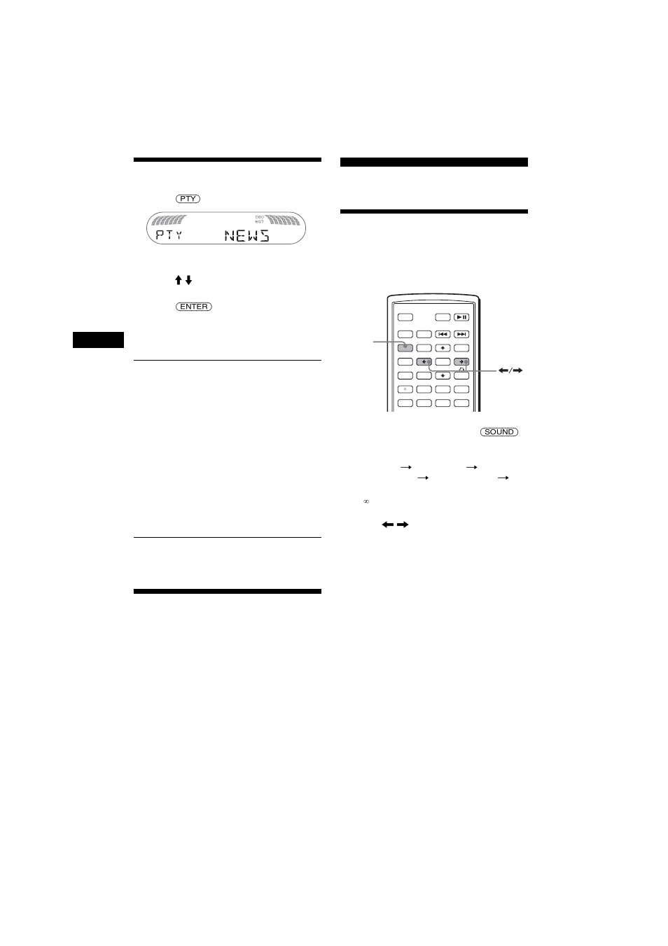 Selecting pty, Setting ct, Other functions | Adjusting the sound characteristics, Selecting pty setting ct | Sony MEX-R5 User Manual | Page 36 / 288