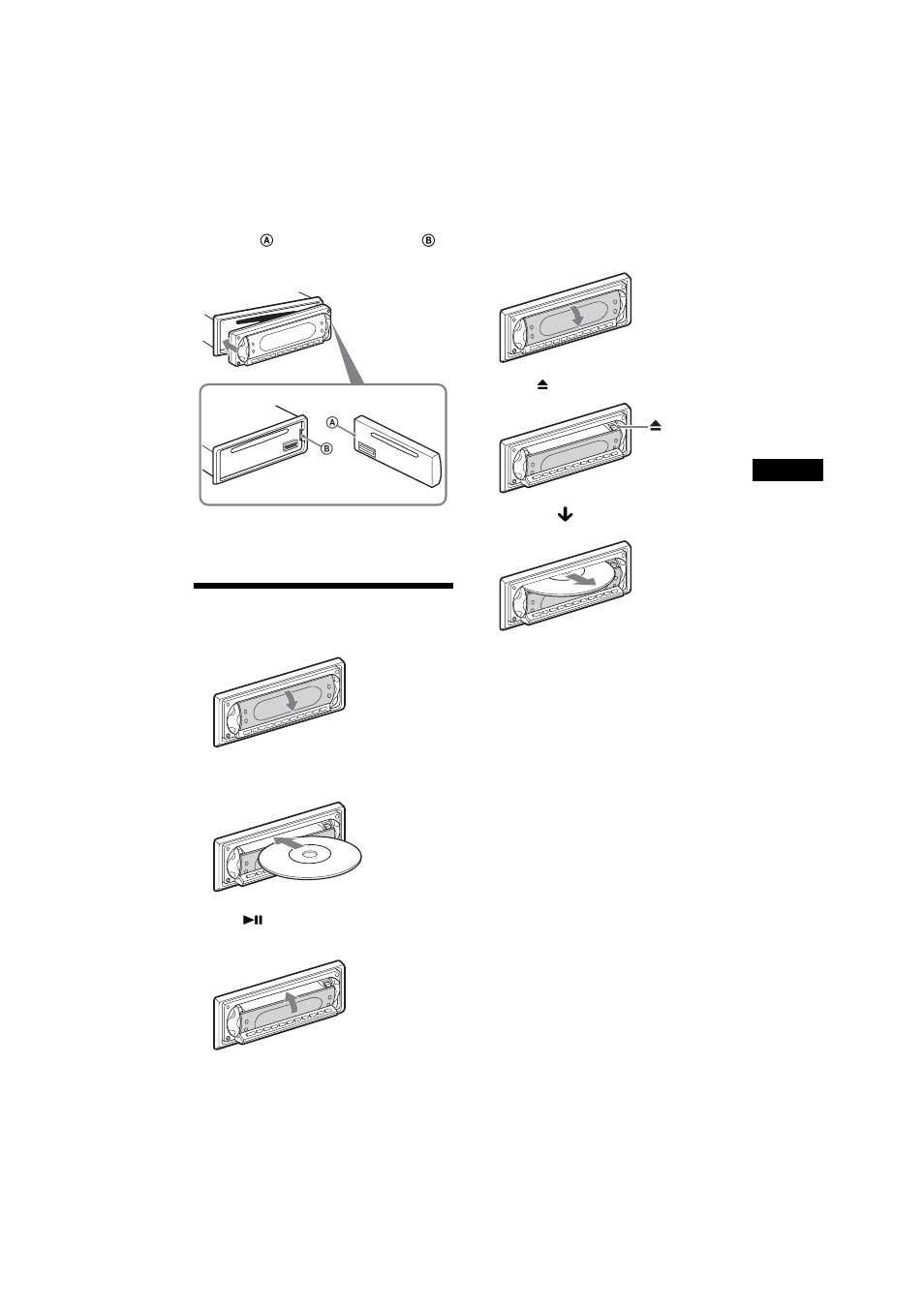 Inserting the disc in the unit | Sony MEX-R5 User Manual | Page 9 / 288